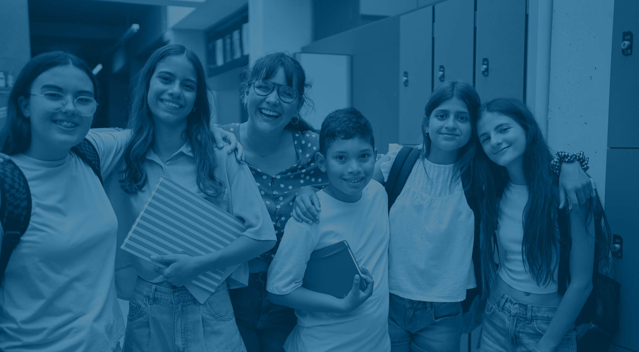 Teacher and students