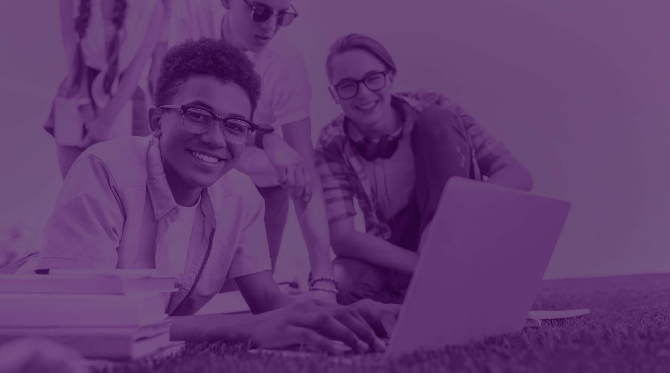 Students Collaborating Outside