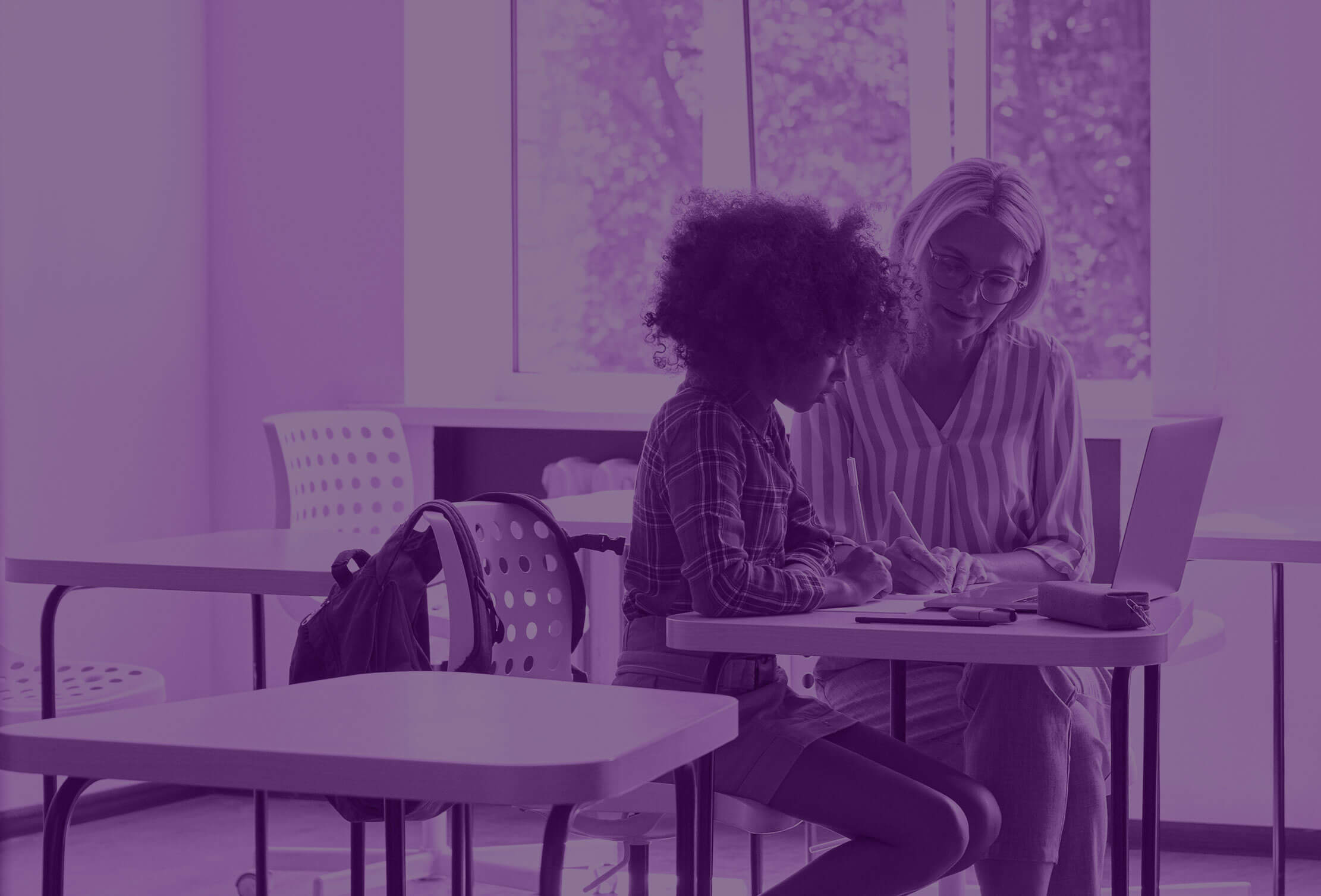 Studying in the classroom