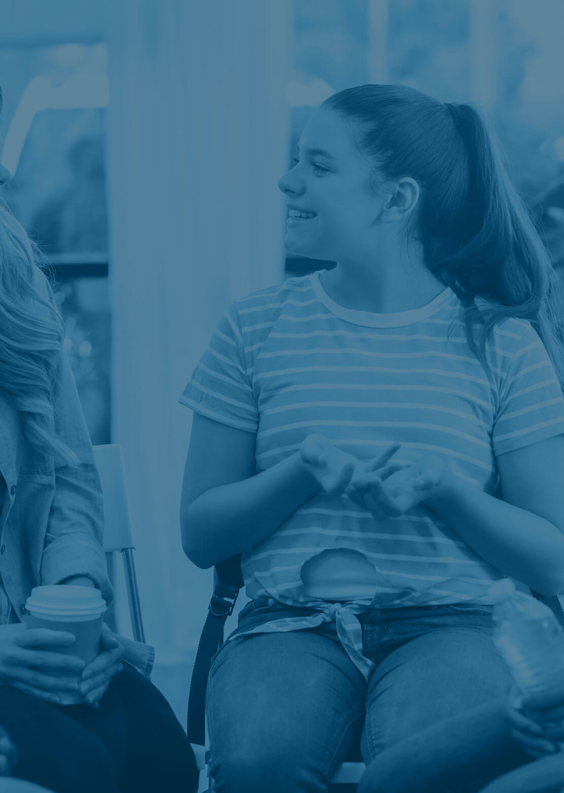 Smiling in group session