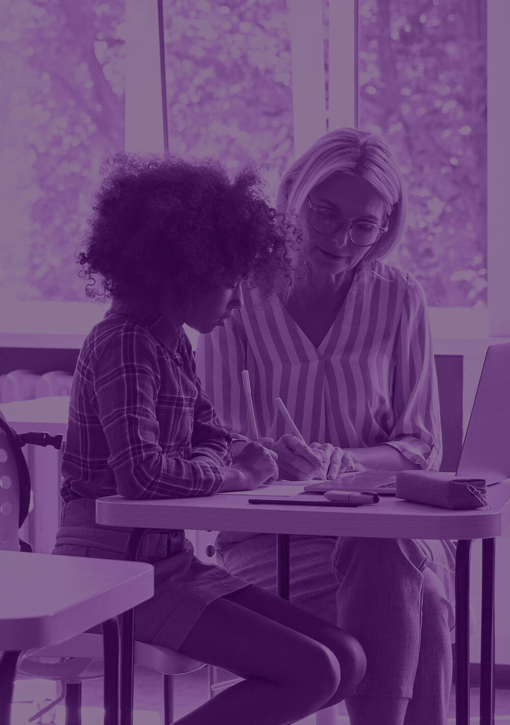 Studying in the classroom